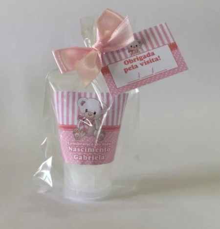 Lembrancinha para Maternidade Hidratante Ursinha Rosa