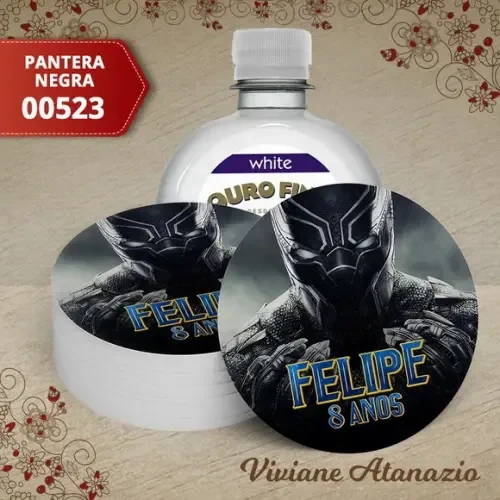 Adesivo Água Ouro Fino Pantera Negra - 00523