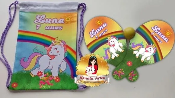 Mochila Ping Pong Tema Unicornio