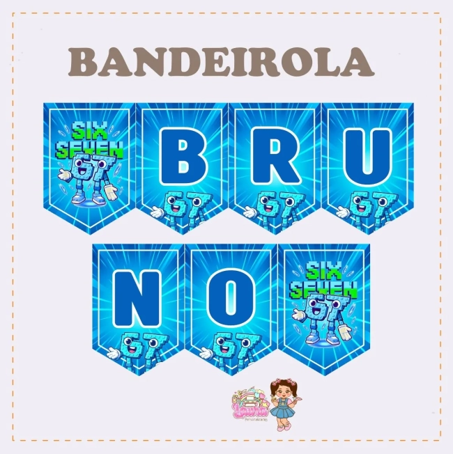 Kit Festa Só Um Bolinho SIX SEVEN - Decoração de Festa