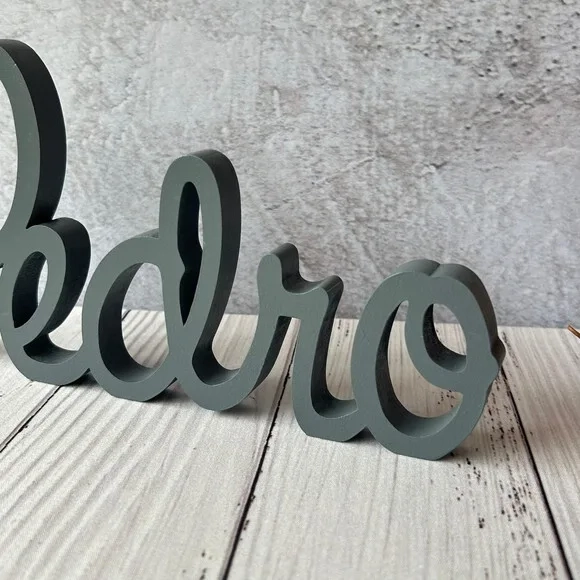 Linha Cursiva -letras Decorativas em mdf Quarto de Bebê