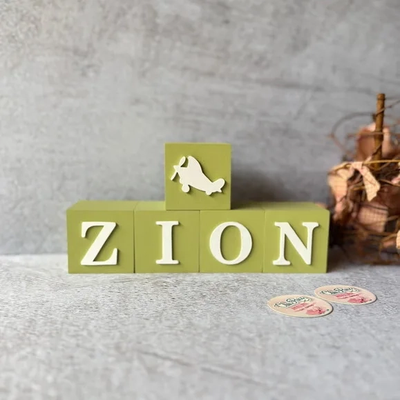 Aviãozinho - Cubos 6x6cm Decoração Bebê
