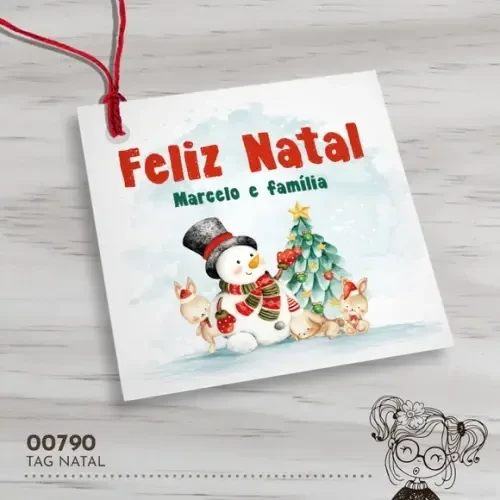 Tag Quadrada Natal - 00790