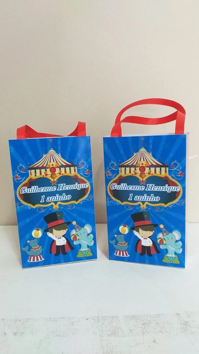 Sacolinhas Personalizadas Circo para Lembrancinhas