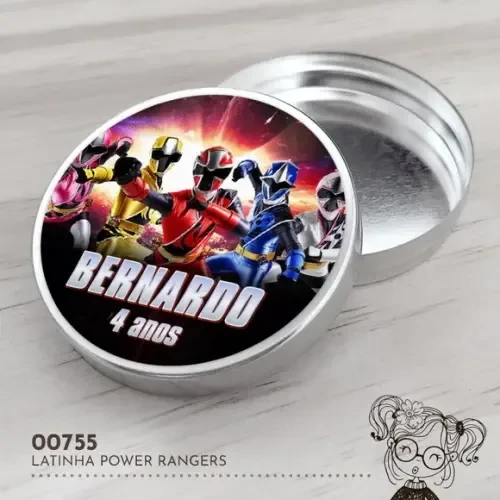 Latinha Adesivada Power Rangers - 00755