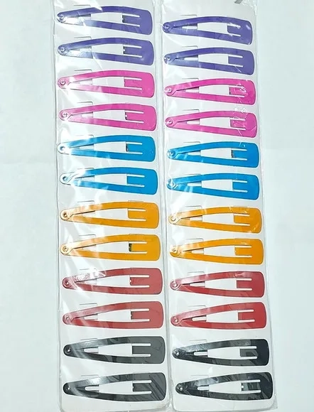Presilha de Cabelo Tic Tac 3 Cartela com 6 Pares Coloridos