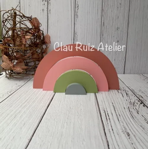 Arco Íris de Mesa 4 Faixas Decoração Bebê