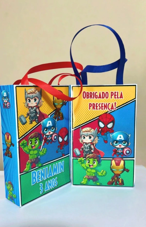 Sacolinhas Personalizada Vingadores Baby Lembrancinhas Para Aniversário