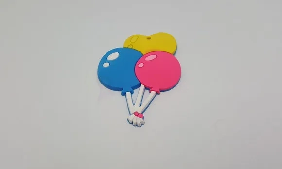 Pingente de Balões Emborrachado de 6,4cm Pacote com 4 Unidad