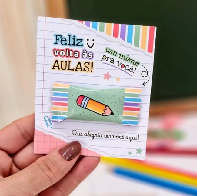 Balinha com Card - Lembrancinha Volta às aulas