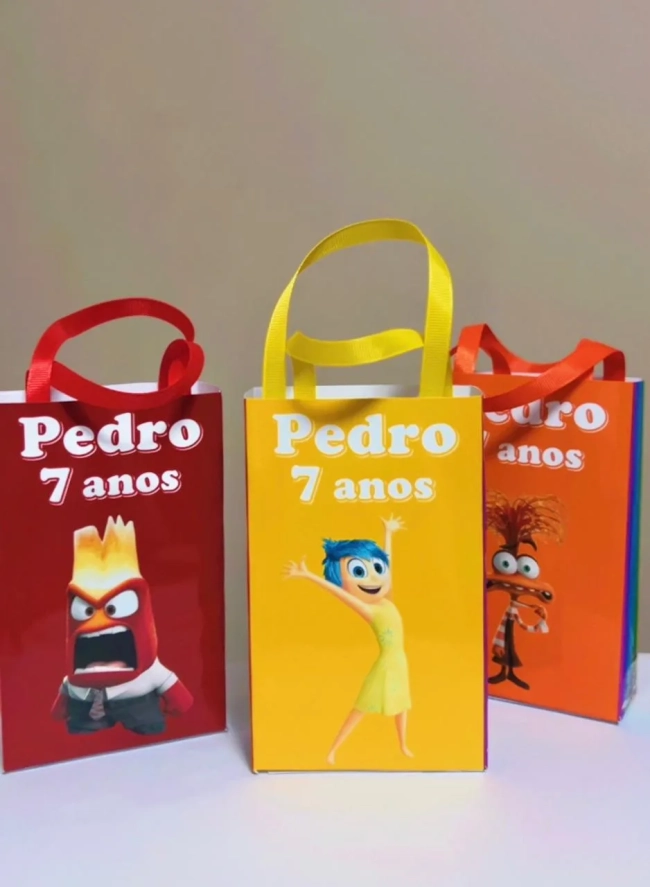 Sacolinhas Personalizada Divertidamente Lembrancinhas Para Aniversário