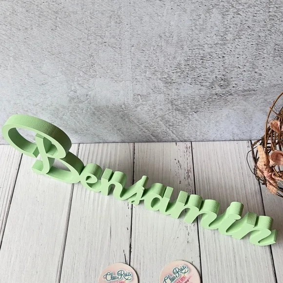 Linha Cursiva -letras Decorativas em mdf Quarto de Bebê