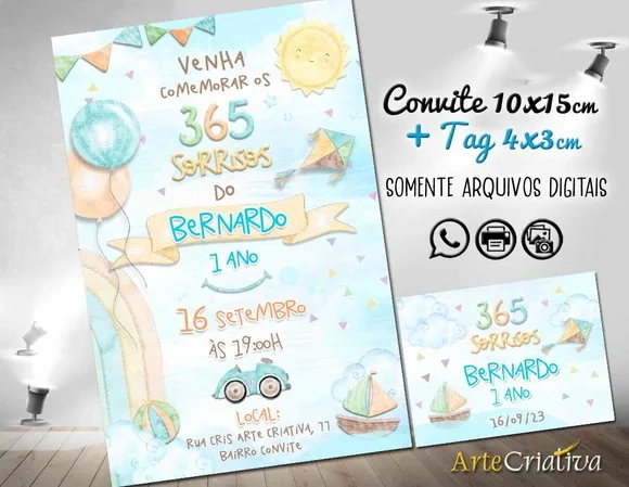 Convite Digital C/tag 365 Sorrisos 2