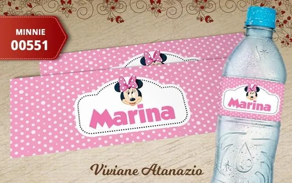 Rótulo Água Minnie - 00551