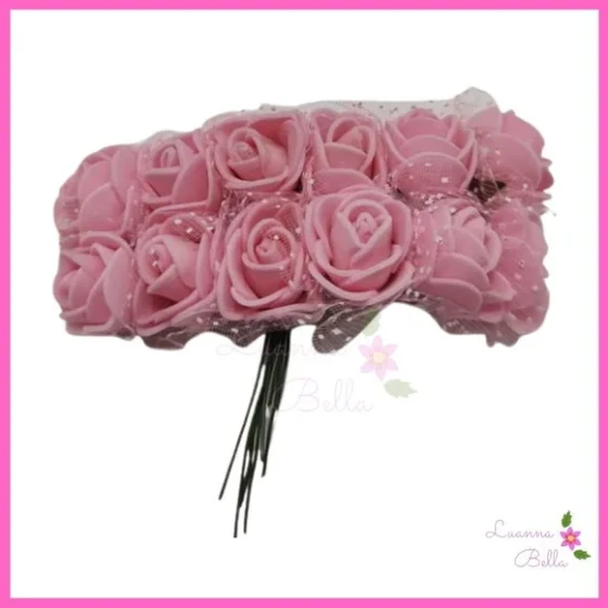 Buque de Flor Rosa Claro em EVA - Pct c/ 2 Buques