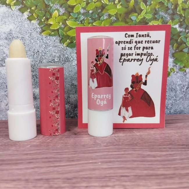 30 Lembrancinhas Personalizada Hidratante Labial Manteiga de Cacau Oyá, Iansã Qualquer tema