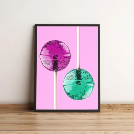 Quadro Pirulitos Coloridos Pop Art 2625
