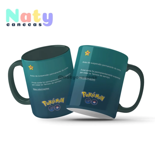 Caneca Personalizada  Pokemon Go Alça Color