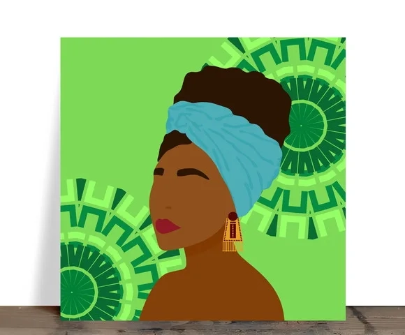Azulejo Decorativo Afro 15x15 cm com Suporte