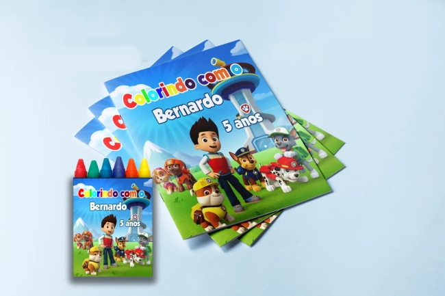 Revista para colorir  com Giz de cera Personalizado da Cinderela