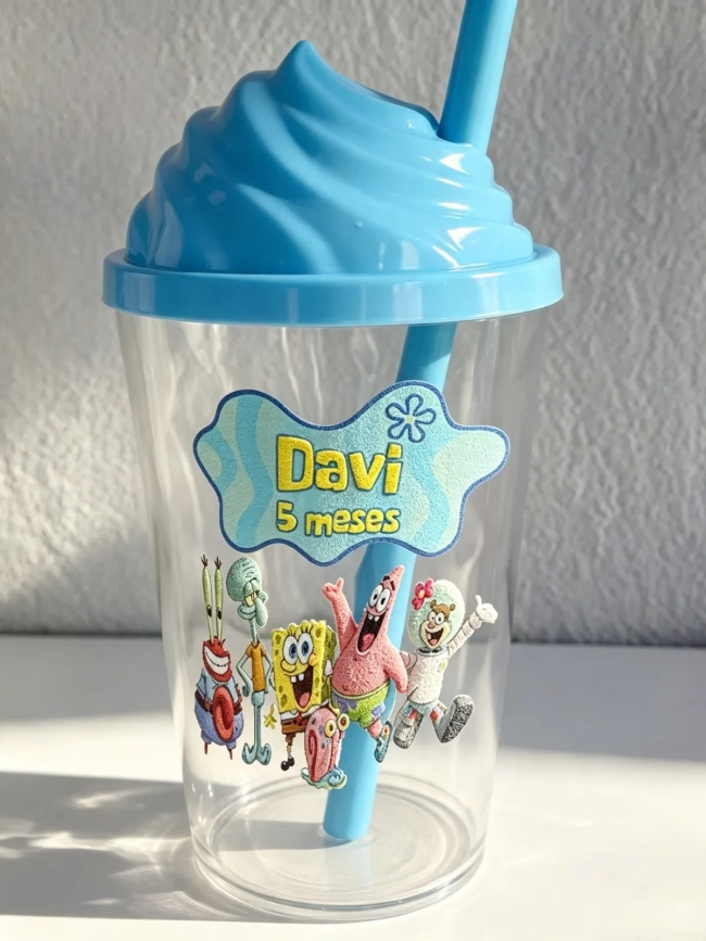 Copo Tampa Chantilly Personalizado Bob Espoja