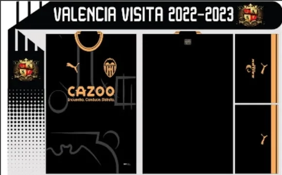 Vetor Da Camisa Do Valência 2022/2023