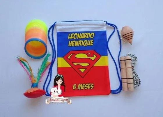 Mochila Boa Infância Tema Super Man
