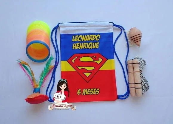Mochila Boa Infância Tema Super Man