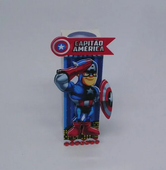 Kit 60 Lembrancinhas Capitão América