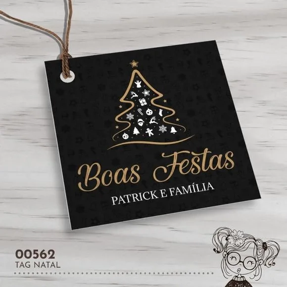 Tag Quadrada Natal - 00562