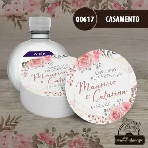 Adesivo Água Ouro Fino Casamento - 00617