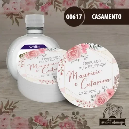 Adesivo Água Ouro Fino Casamento - 00617