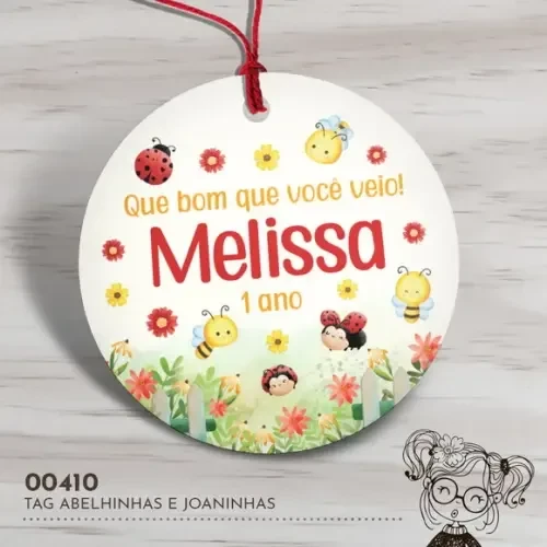 Tag Redonda Abelhinhas e Joaninhas - 00410