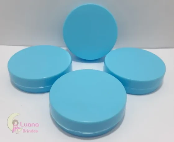 Latinha Azul de Plástico 5,5cm Pacote com 12 Unidades