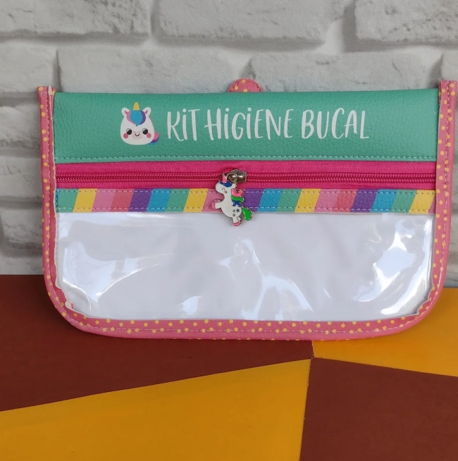 Estojo Higiene Bucal Infantil - Pronta Entrega - Unicórnio