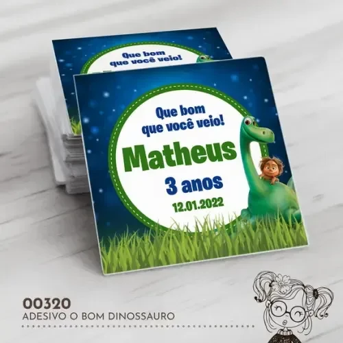 Adesivo Quadrado o Bom Dinossauro 00320