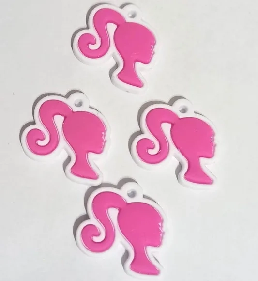 Pingente Barbie Emborrachado 2cm - 10 Unidades