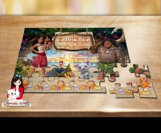 Quebra Cabeça Personalizado Moana 2