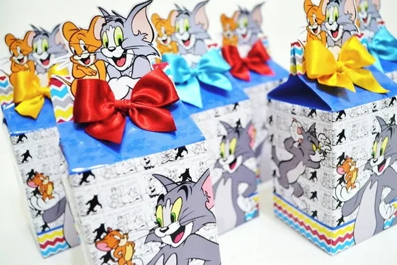 Kit Festa Encanto Tom e Jerry - 50 Peças com Laço Pronto
