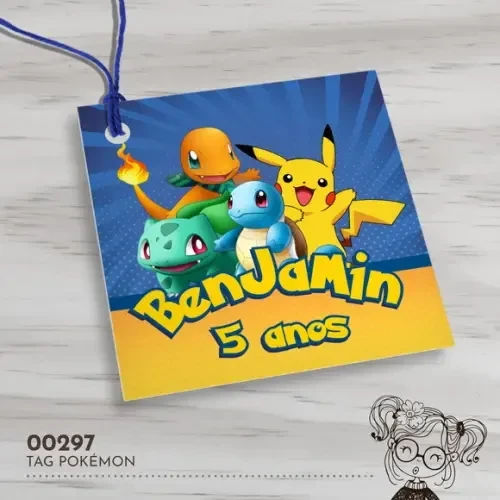 Tag Quadrada Pokémon - 00297