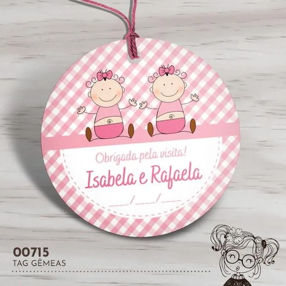 Tag Redonda Gêmeas - 00715