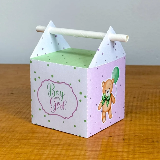 PEGUE E MONTE - Kit Festa CHA REVELAÇÃO VERDE E LILAS - Decoração de Festa | Lembrancinhas | Aniversário | Personalizados