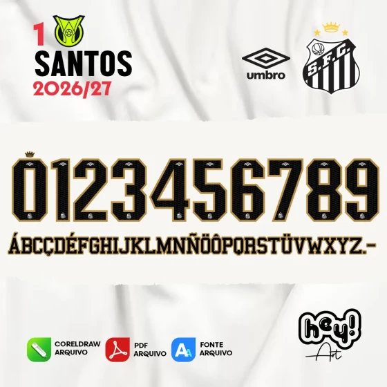 Fonte Vetor Santos 2026/27 Home