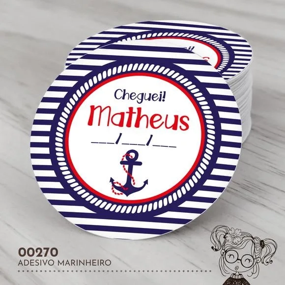Adesivo Redondo Marinheiro - 00270