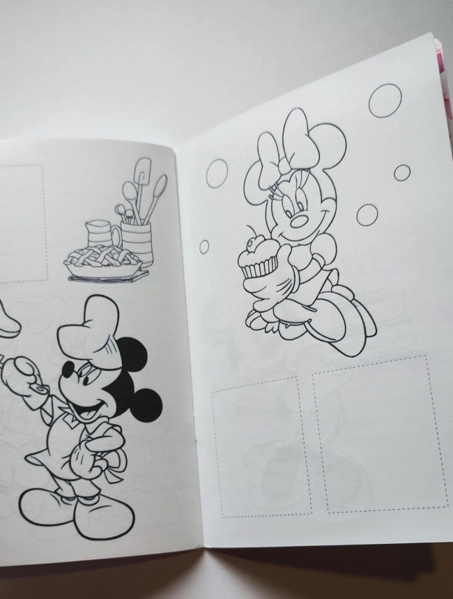 Confeitaria da Minnie Mickey Álbum de Figurinhas + Desenhos para Colorir + Atividades