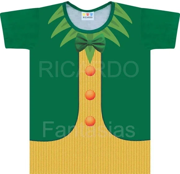 Camiseta Fantasia Boneco de Milho Cientista Sabichão