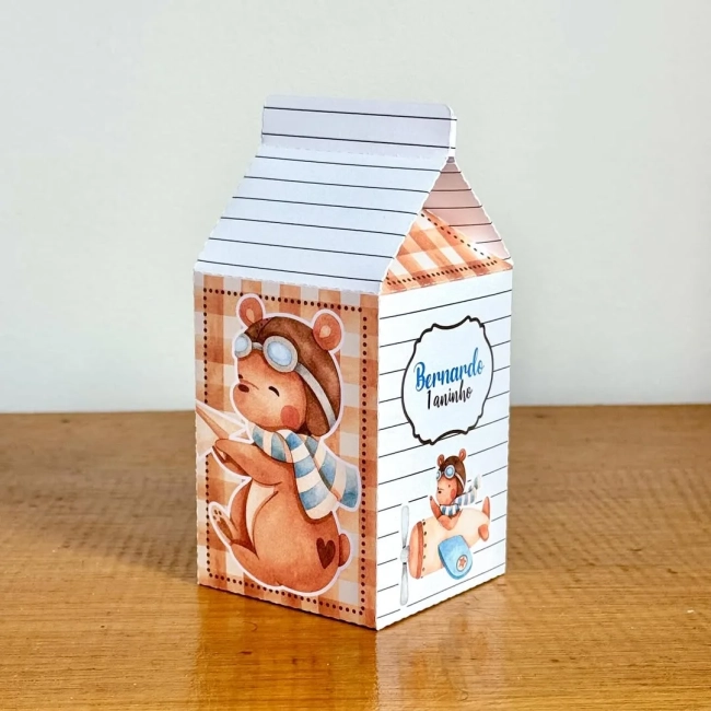 PEGUE E MONTE - Kit Festa URSINHO AVIADOR - Decoração de Festa | Lembrancinhas | Aniversário | Personalizados