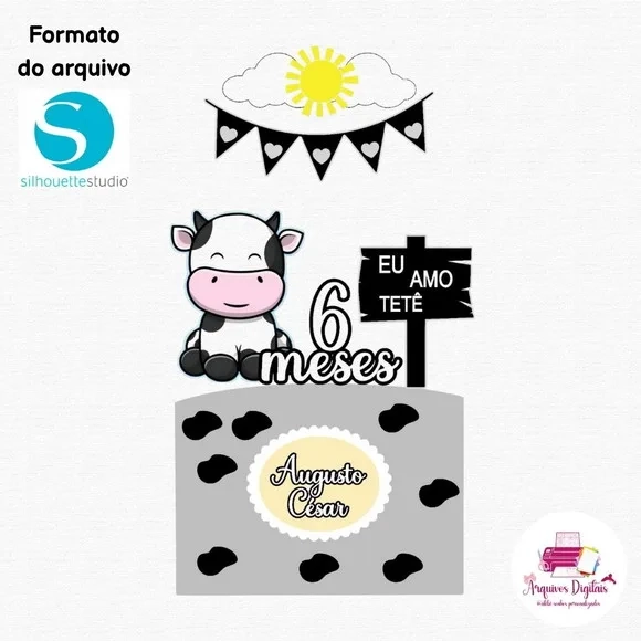 Arquivo Digital - Topo de Bolo Eu Amo Tetê