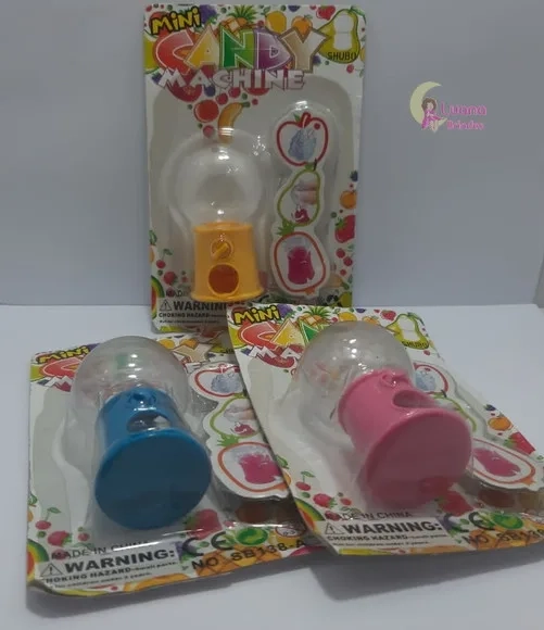 Mini Baleiro Candy Machine Azul - 5cm - pct c/5 unid