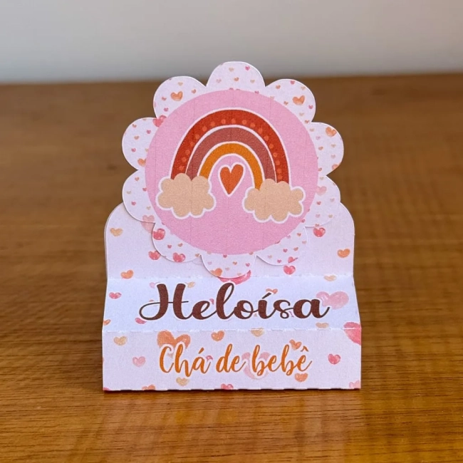 PEGUE E MONTE - Porta Bis Duplo Personalizados ARCO IRIS BOBO MENINA - Decoração de Festa | Lembrancinhas | Aniversário | Personalizados